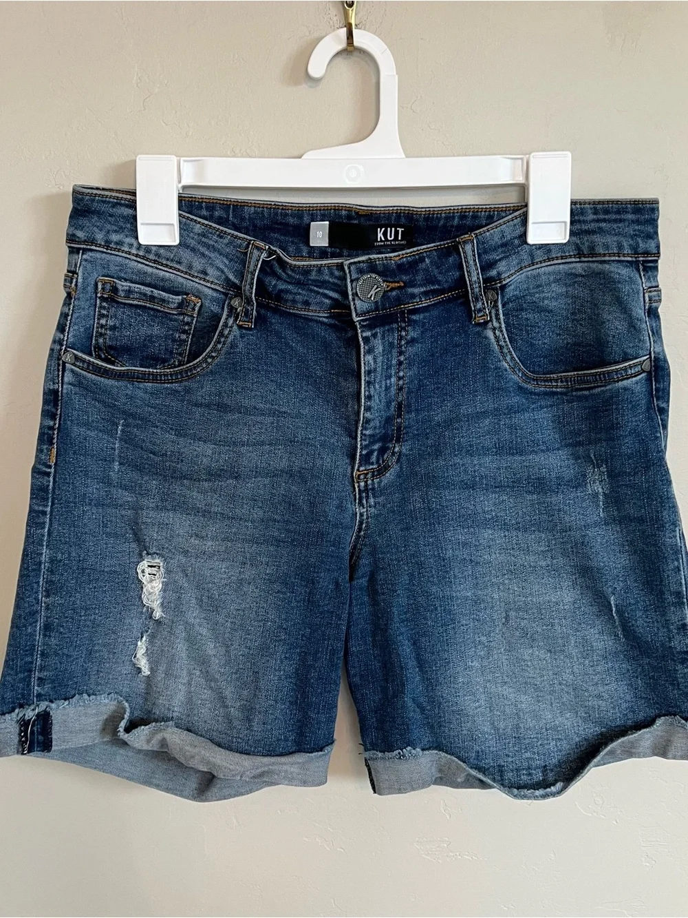 Kut From Kloth Shorts Women's Size 10 Blue Denim Catherine Boyfriend Jean